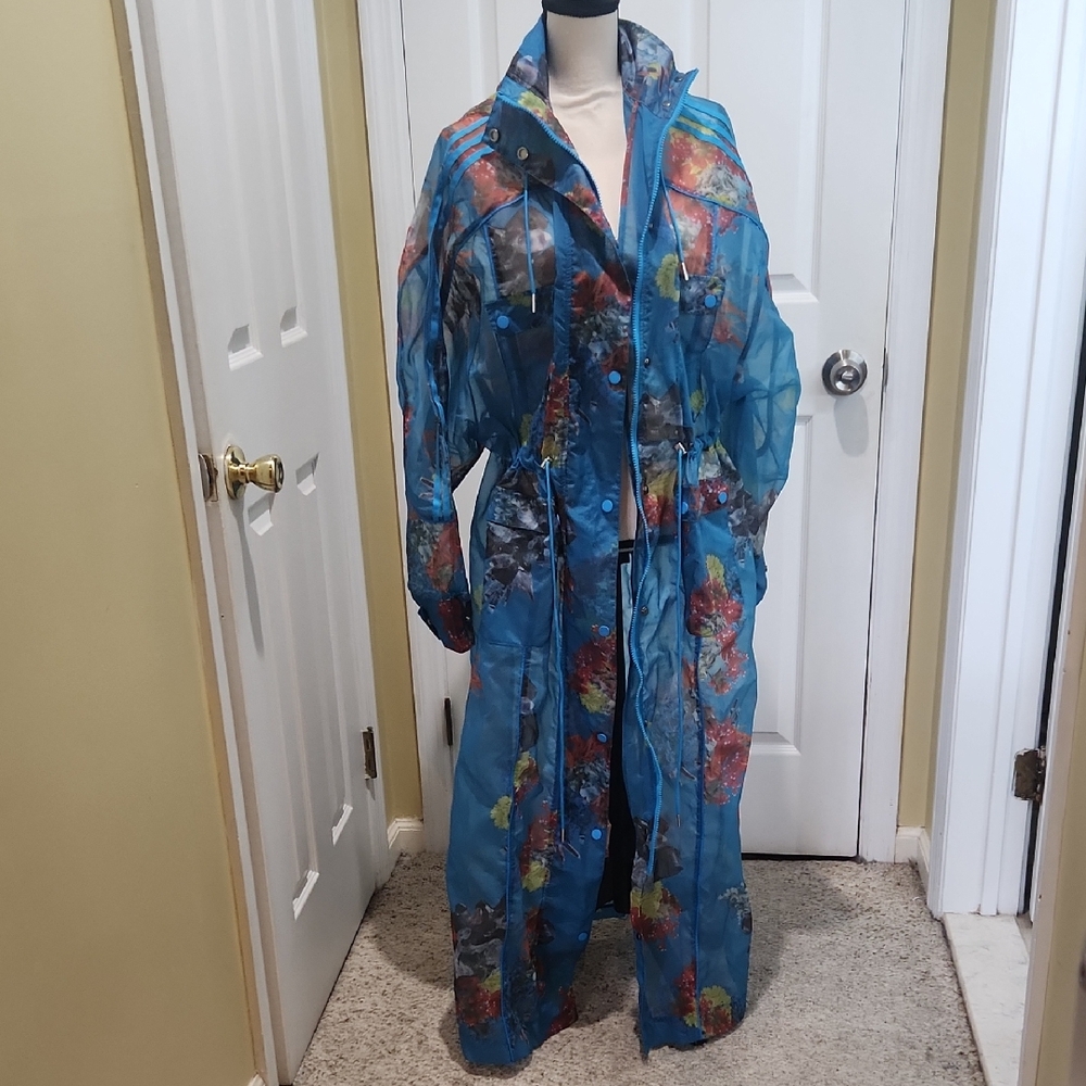 IVY PARK Adidas Blue Floral Sheer Jacket Original Collection